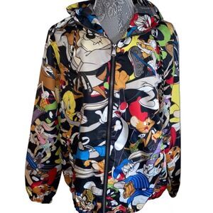 Looney Tunes X Members Only character pattern windbreaker jacket - NWT